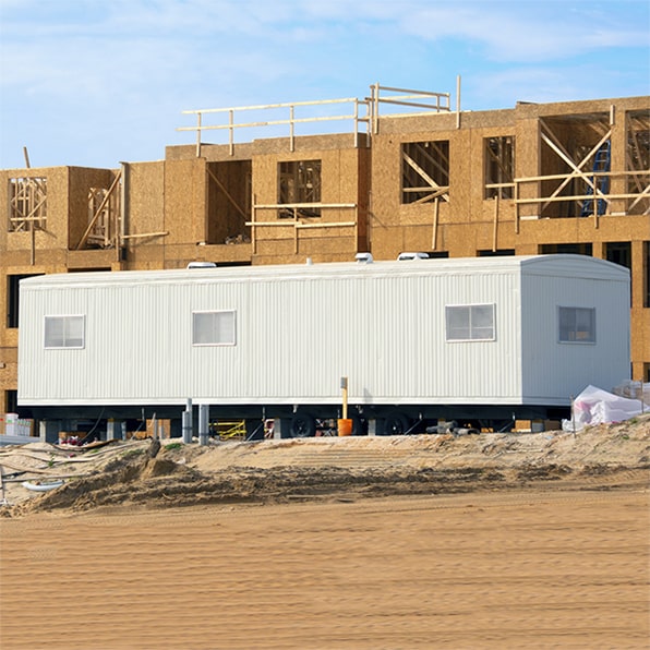 our construction trailers are equipped with safety features such as fire extinguishers and emergency exits